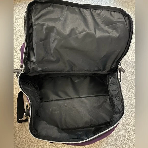 Biaggi Zipsak luggage under-seat expandable carry-on Purple bag roller wheels - Picture 9 of 9